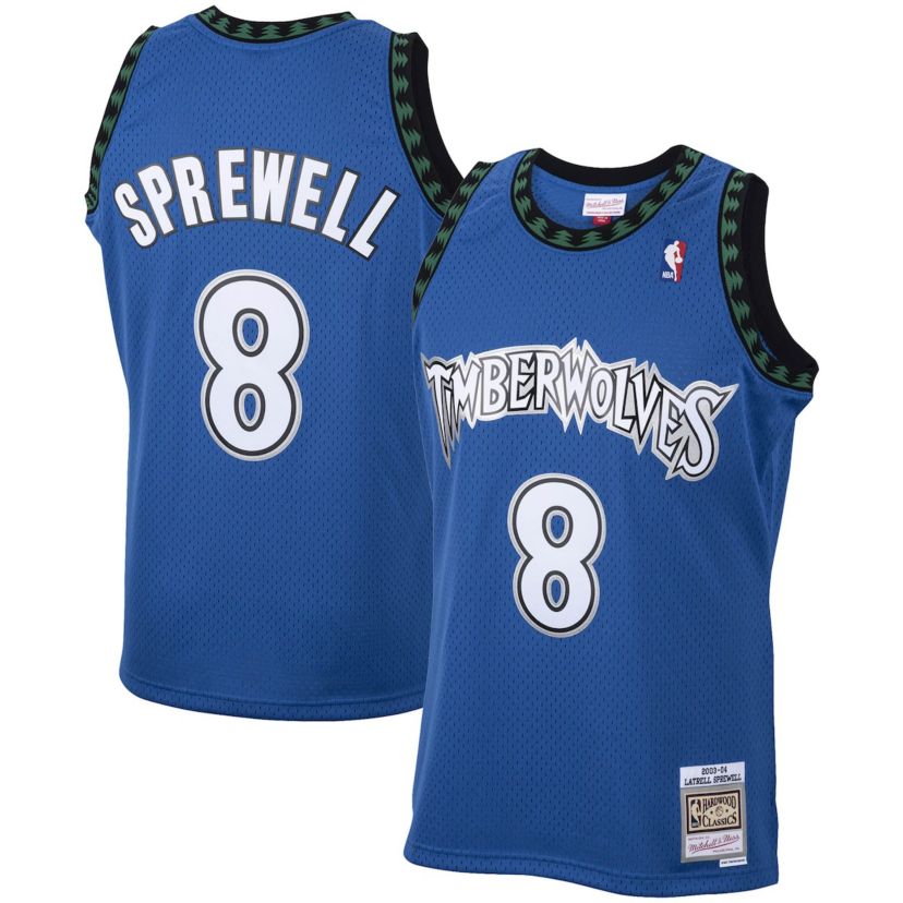 NBA Latrell Sprewell Minnesota Timberwolves 2001/02 Hardwood Classics Swingman Jersey