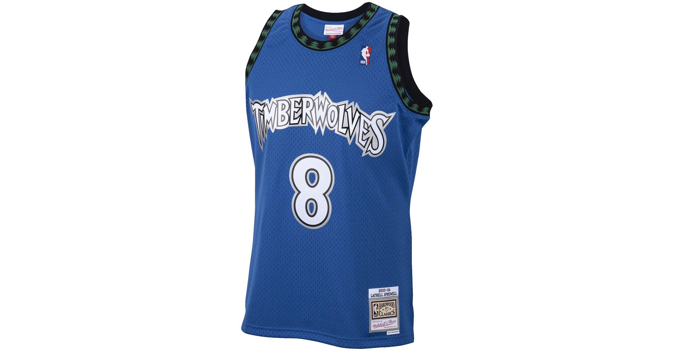 NBA Latrell Sprewell Minnesota Timberwolves 2001/02 Hardwood Classics Swingman Jersey