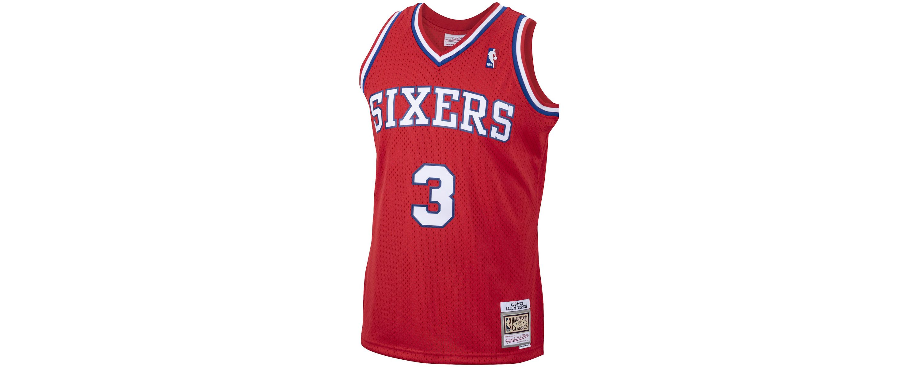NBA Allen Iverson Philadelphia 76ers 2001/02 Hardwood Classics Swingman Jersey