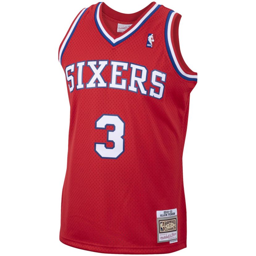 NBA Allen Iverson Philadelphia 76ers 2001/02 Hardwood Classics Swingman Jersey