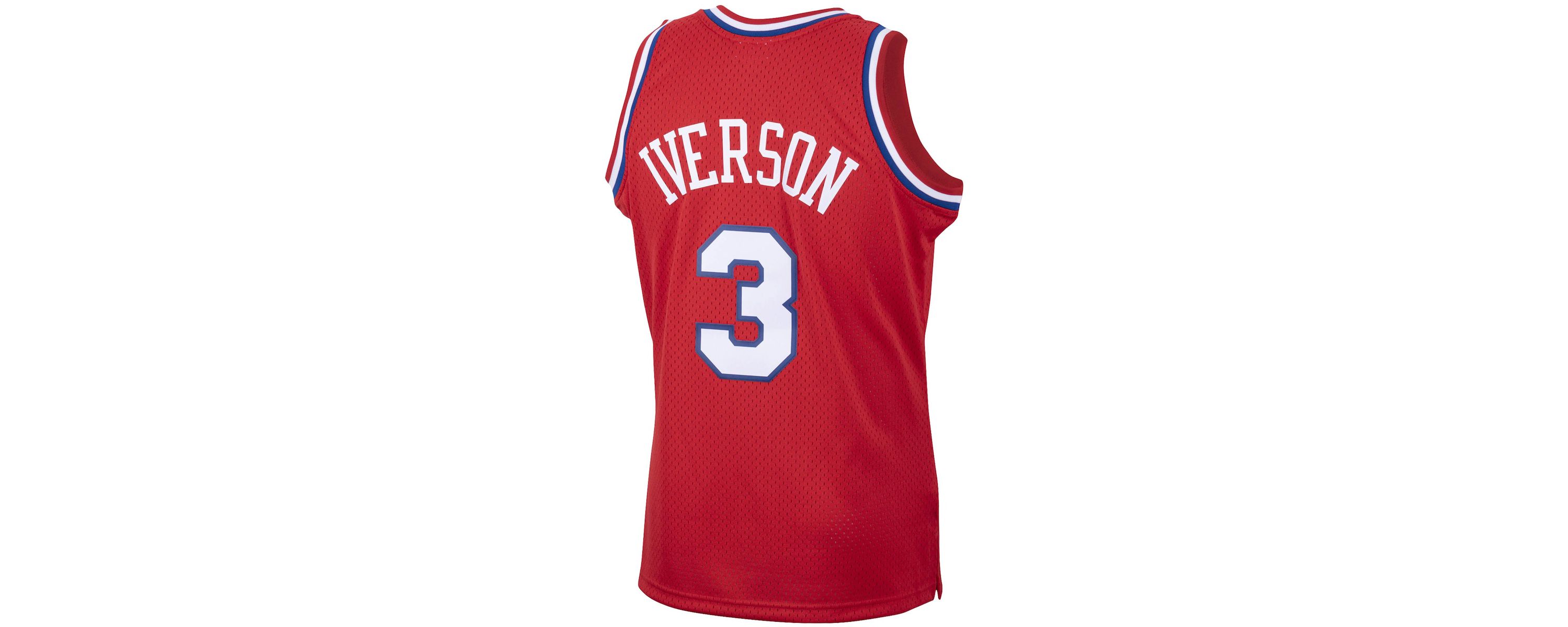 NBA Allen Iverson Philadelphia 76ers 2001/02 Hardwood Classics Swingman Jersey