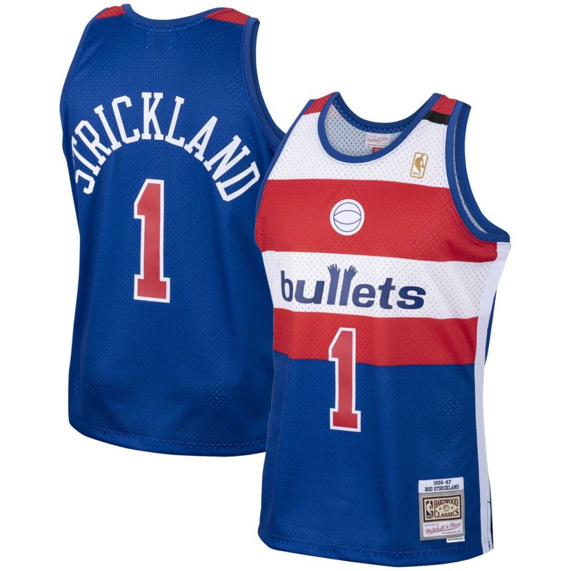 Hardwood Classic Teams Rod Strickland Washington Bullets 1996/97 Hardwood Classics Swingman Jersey