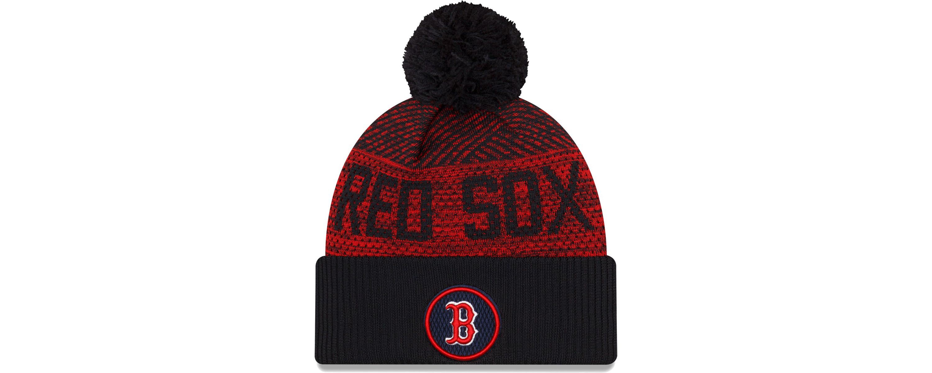 Boston Red Sox MLB Boston Sox Authentic Collection Sport Cuffed Knit Hat with Pom