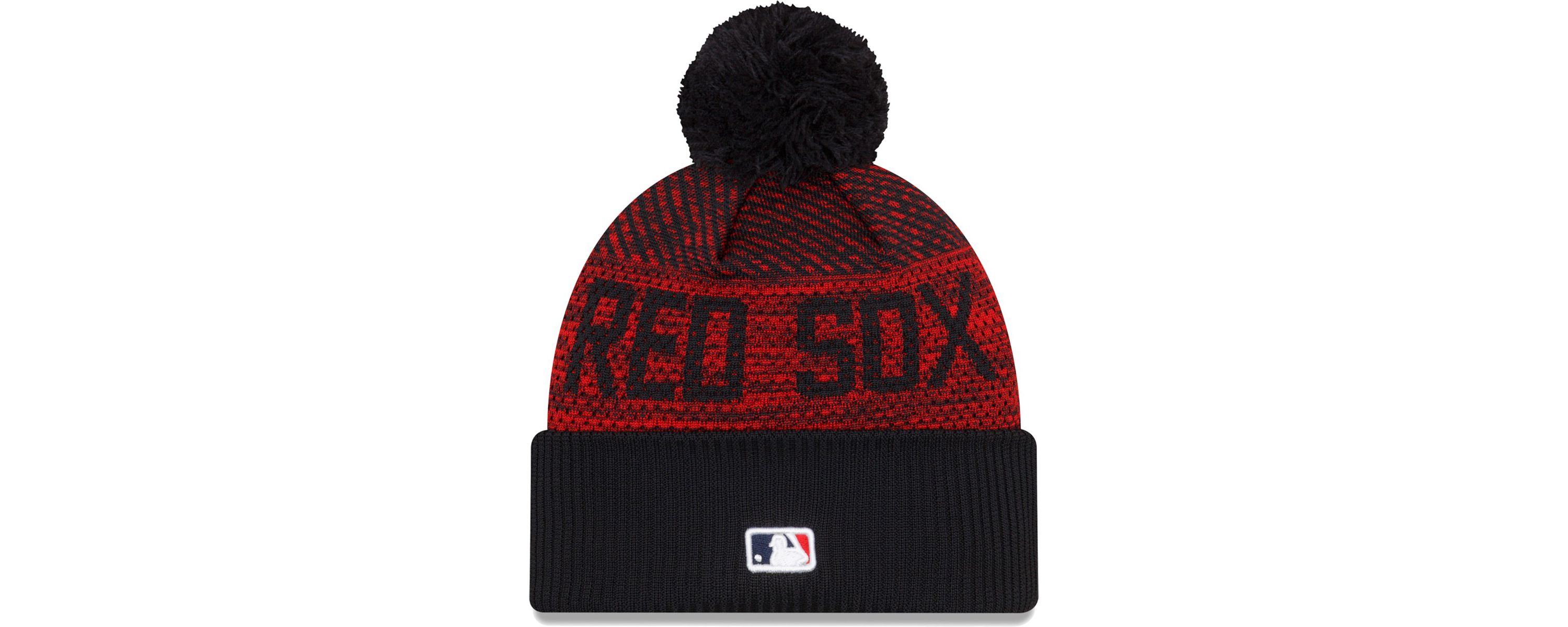 Boston Red Sox MLB Boston Sox Authentic Collection Sport Cuffed Knit Hat with Pom
