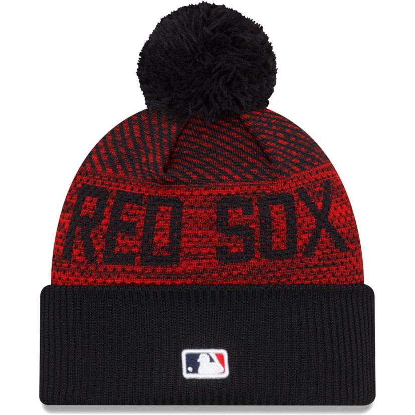 Boston Red Sox MLB Boston Sox Authentic Collection Sport Cuffed Knit Hat with Pom