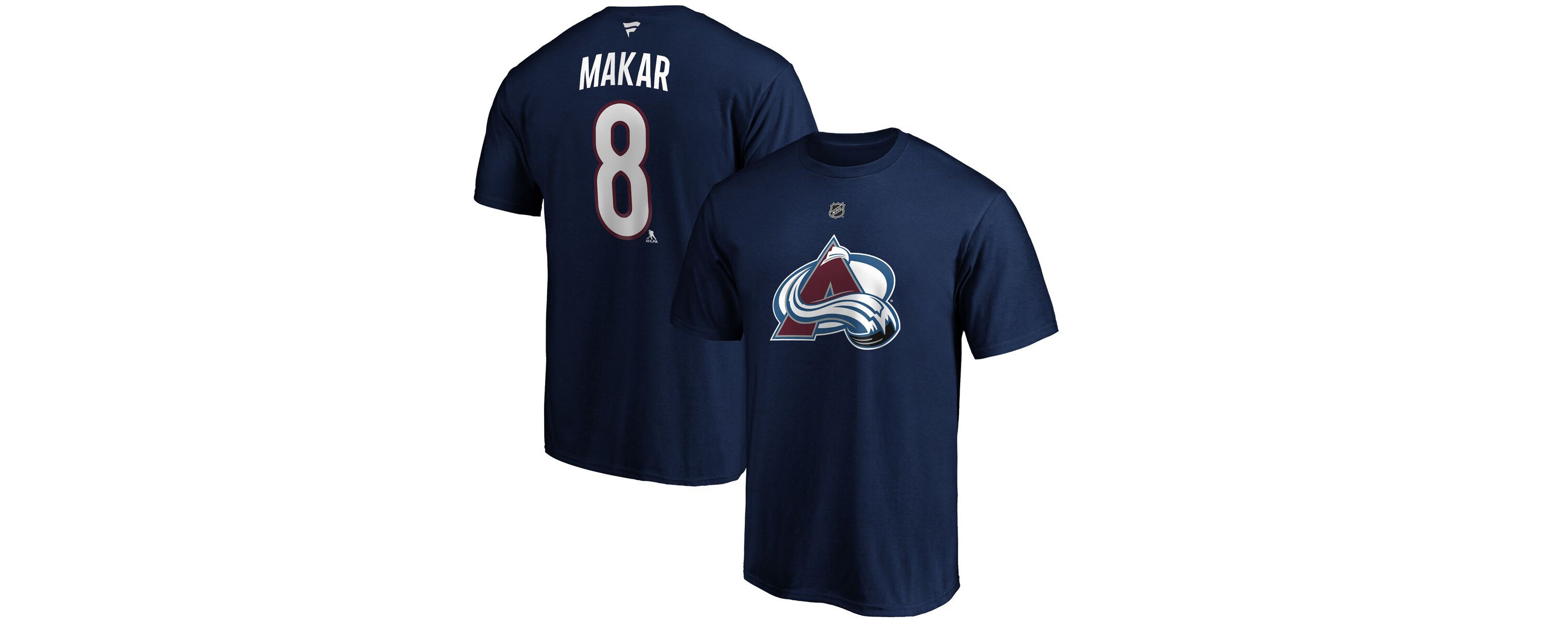 NHL Fanatics Cale Makar Colorado Avalanche Authentic Stack Name & Number Team T-Shirt