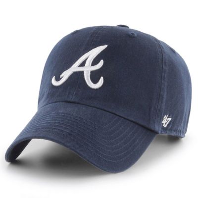 '47 Men's MLB Atlanta Braves Clean Up Adjustable Hat, Navy Blue