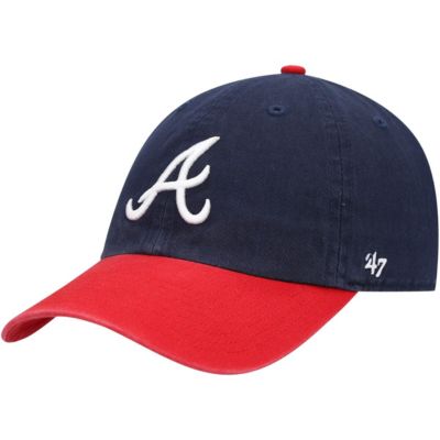 '47 Men's MLB Atlanta Braves Clean Up Adjustable Hat, Navy Blue
