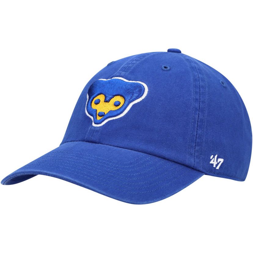 MLB Chicago Cubs Logo Cooperstown Collection Clean Up Adjustable Hat