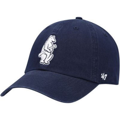 '47 Men's MLB Chicago Cubs 1914 Logo Cooperstown Collection Clean Up Adjustable Hat, Navy Blue