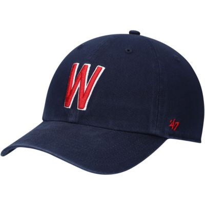 '47 Men's Cooperstown Teams Washington Senators 1961 Logo Cooperstown Collection Clean Up Adjustable Hat, Navy Blue