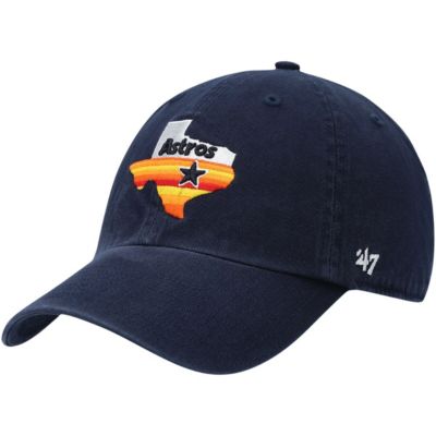 '47 Men's MLB Houston Astros 1984 Logo Cooperstown Collection Clean Up Adjustable Hat, Navy Blue