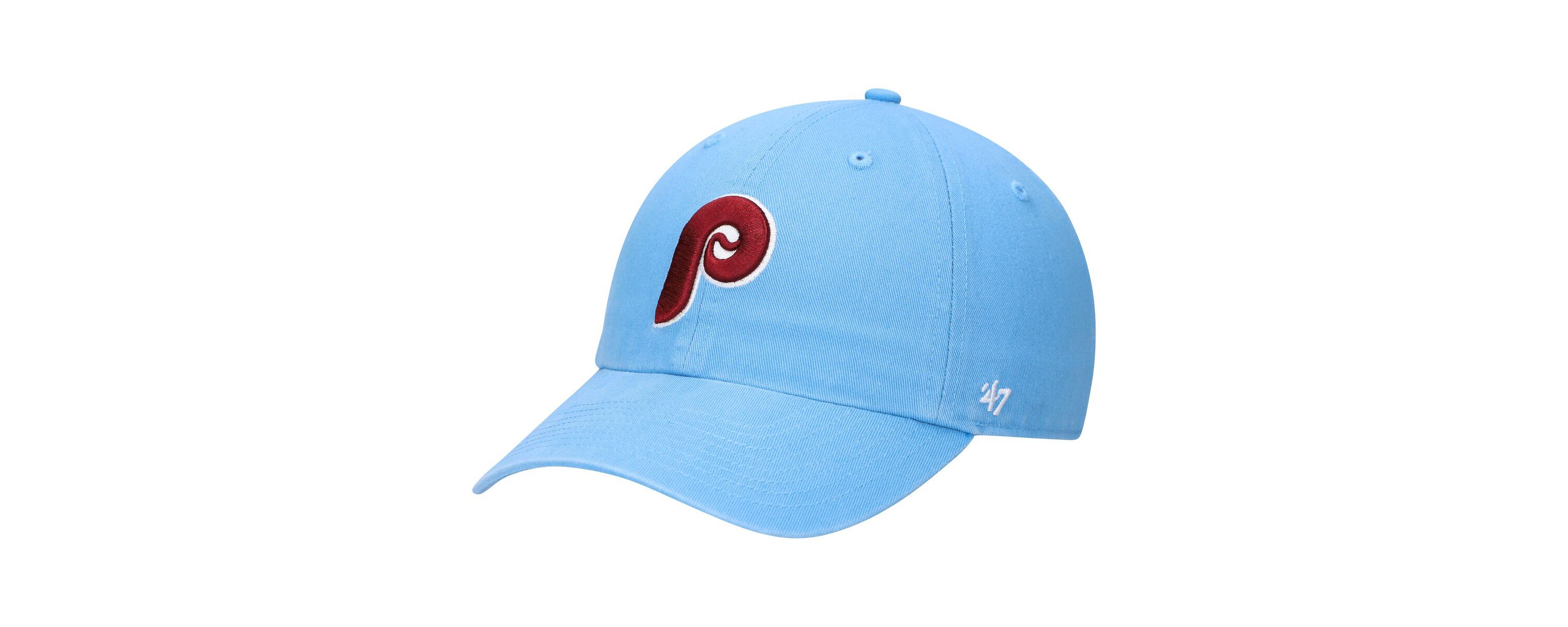 MLB Light Philadelphia Phillies Logo Cooperstown Collection Clean Up Adjustable Hat