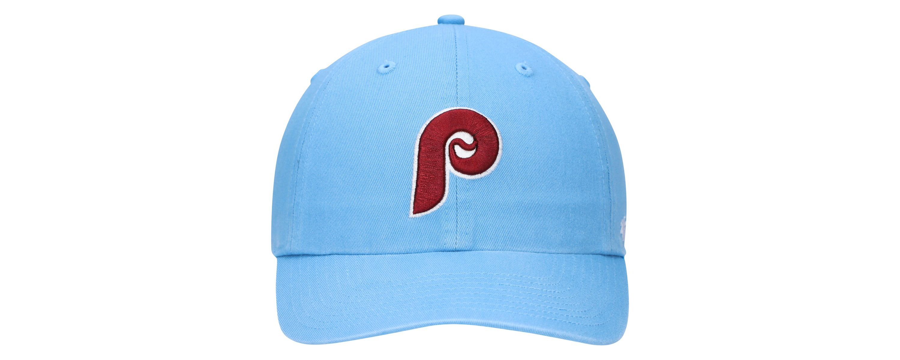 MLB Light Philadelphia Phillies Logo Cooperstown Collection Clean Up Adjustable Hat