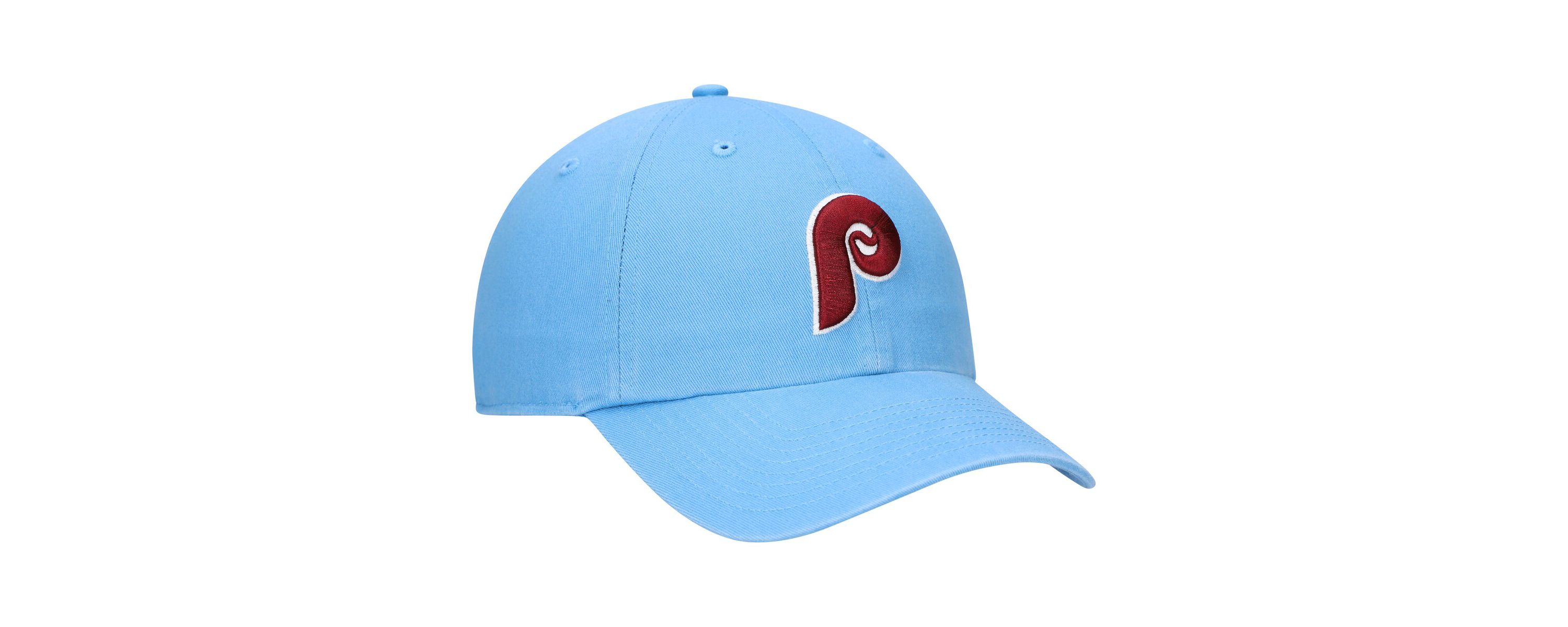 MLB Light Philadelphia Phillies Logo Cooperstown Collection Clean Up Adjustable Hat
