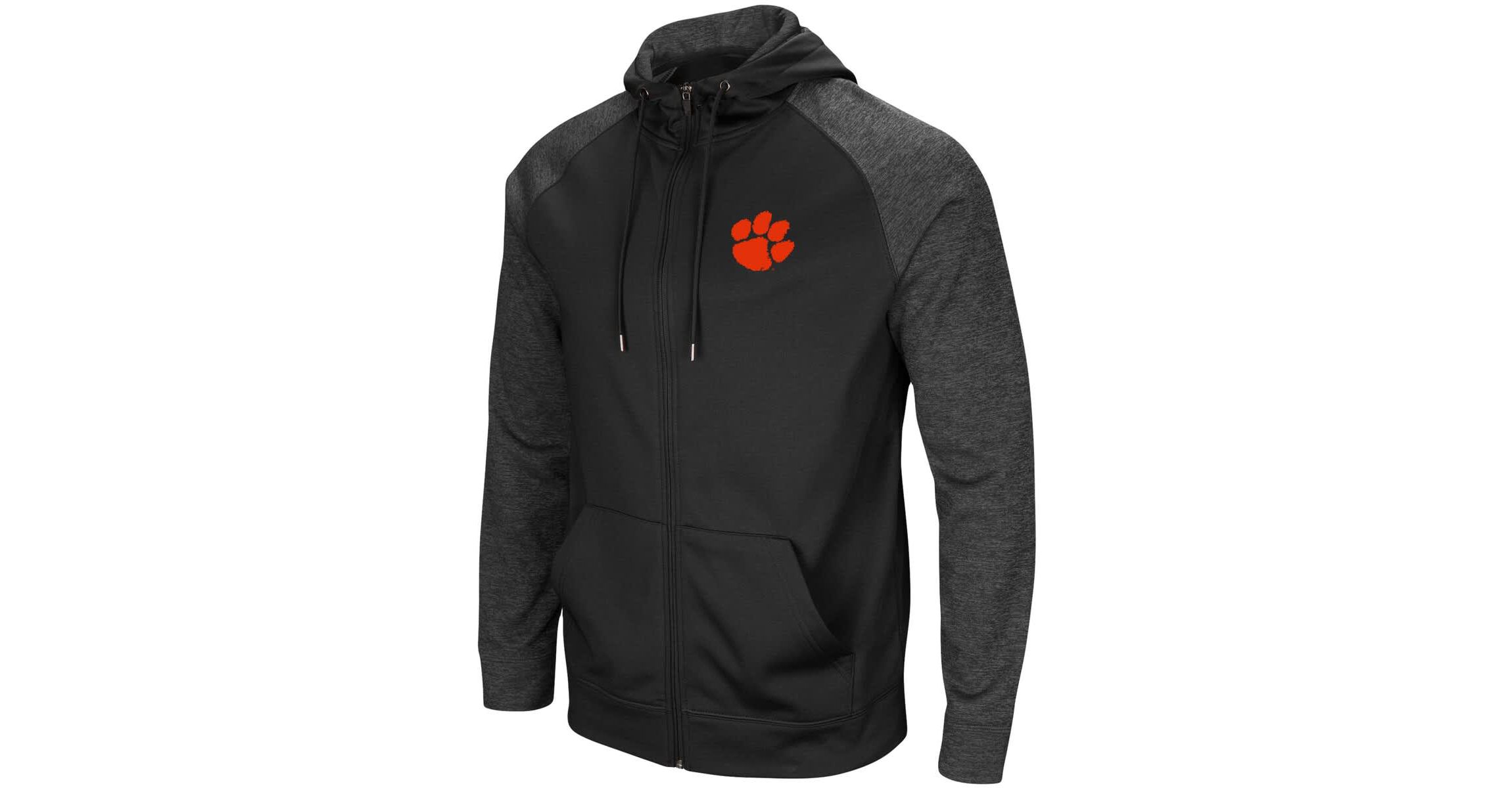 NCAA Clemson Tigers Big & Tall Blackout Raglan Full-Zip Hoodie