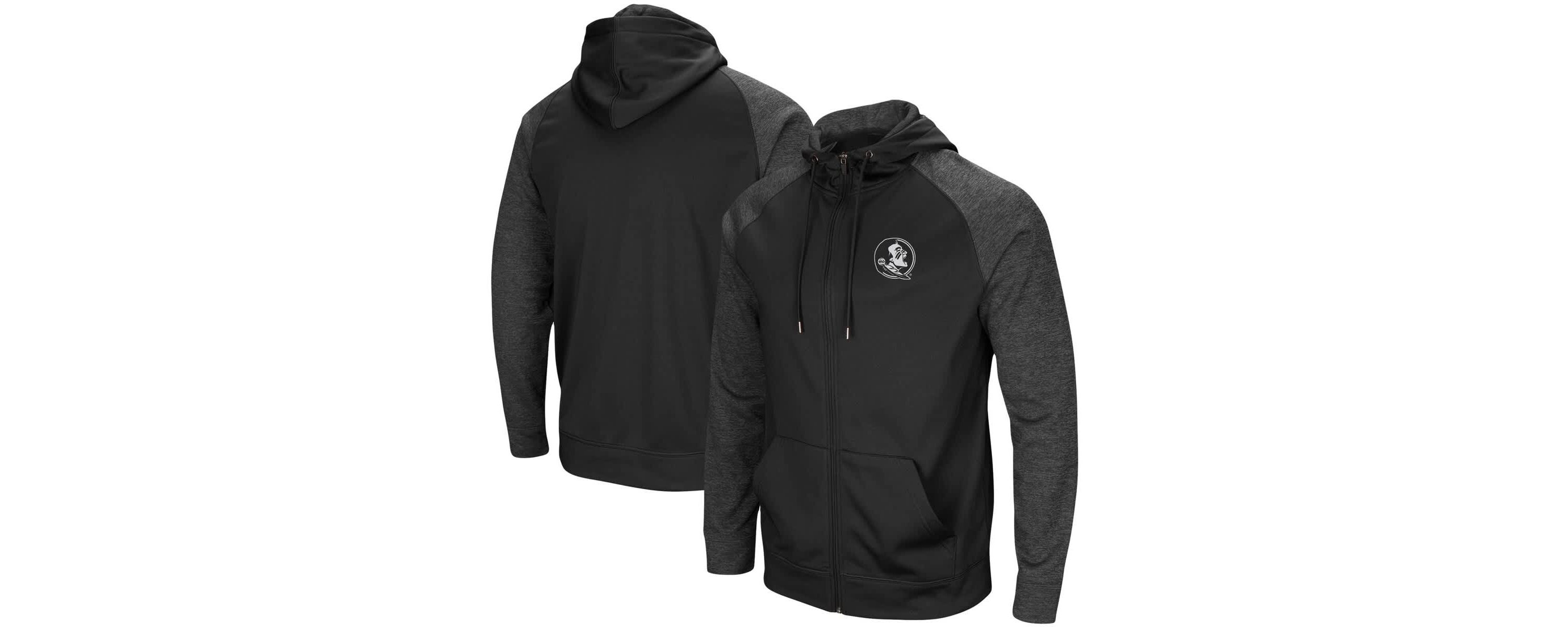 NCAA Florida State Seminoles Big & Tall Blackout Raglan Full-Zip Hoodie