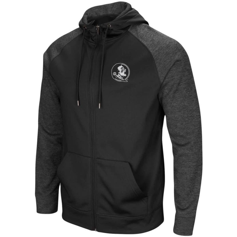 NCAA Florida State Seminoles Big & Tall Blackout Raglan Full-Zip Hoodie