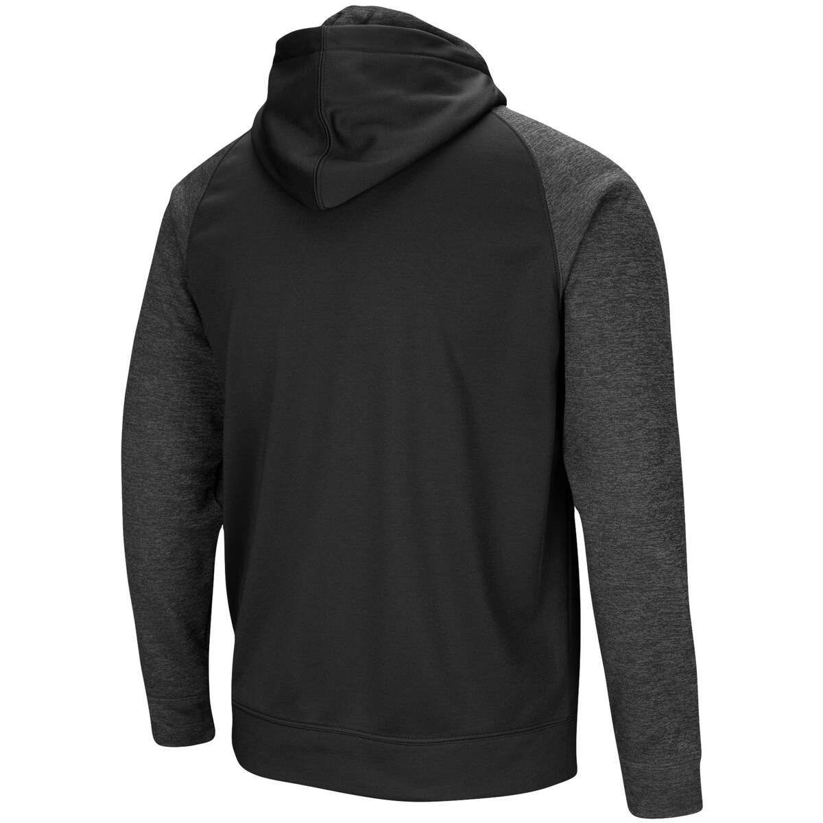 NCAA Nebraska Huskers Big & Tall Blackout Raglan Full-Zip Hoodie