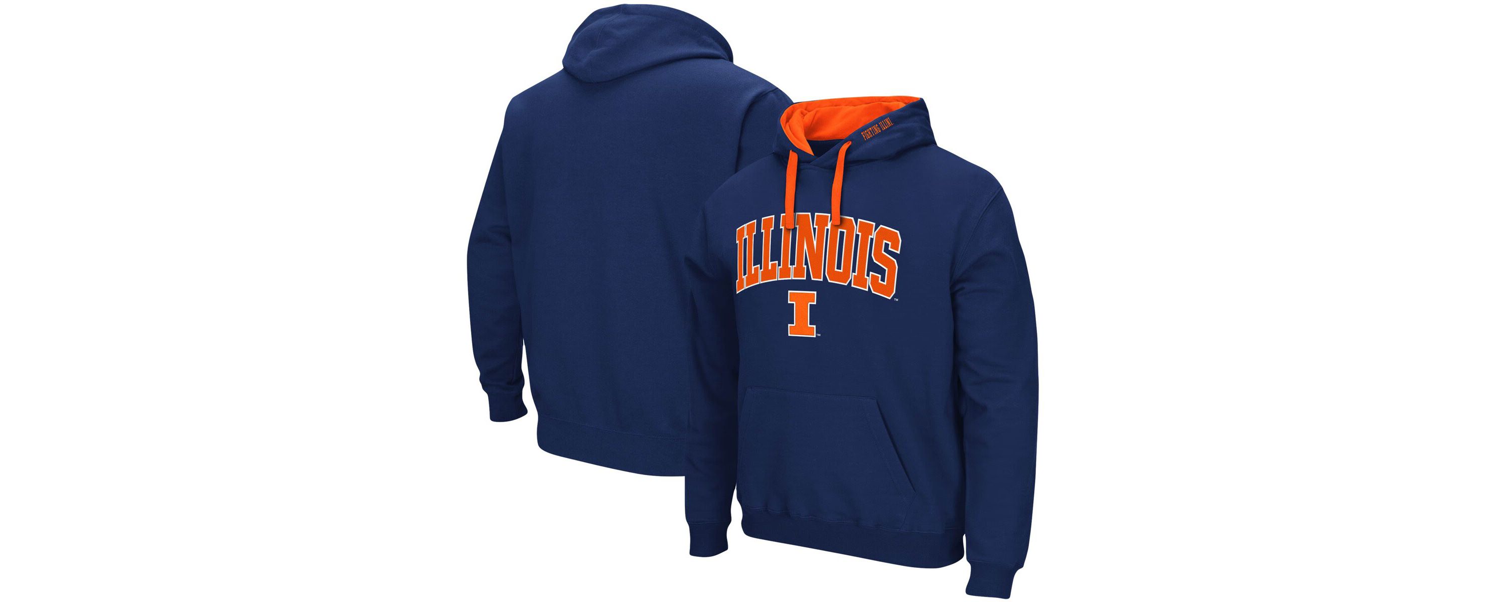 NCAA Illinois Fighting Illini Big & Tall Arch & Logo 2.0 Pullover Hoodie