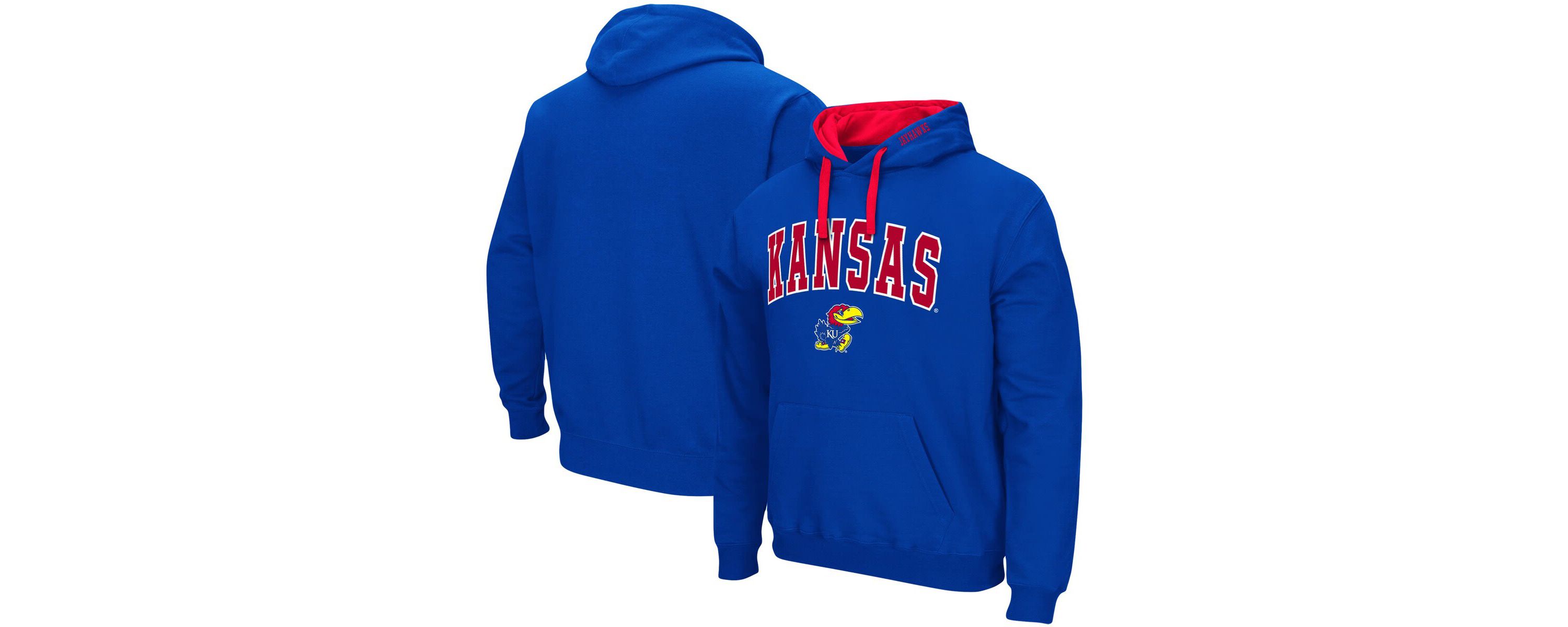 NCAA Kansas Jayhawks Big & Tall Arch & Logo 2.0 Pullover Hoodie