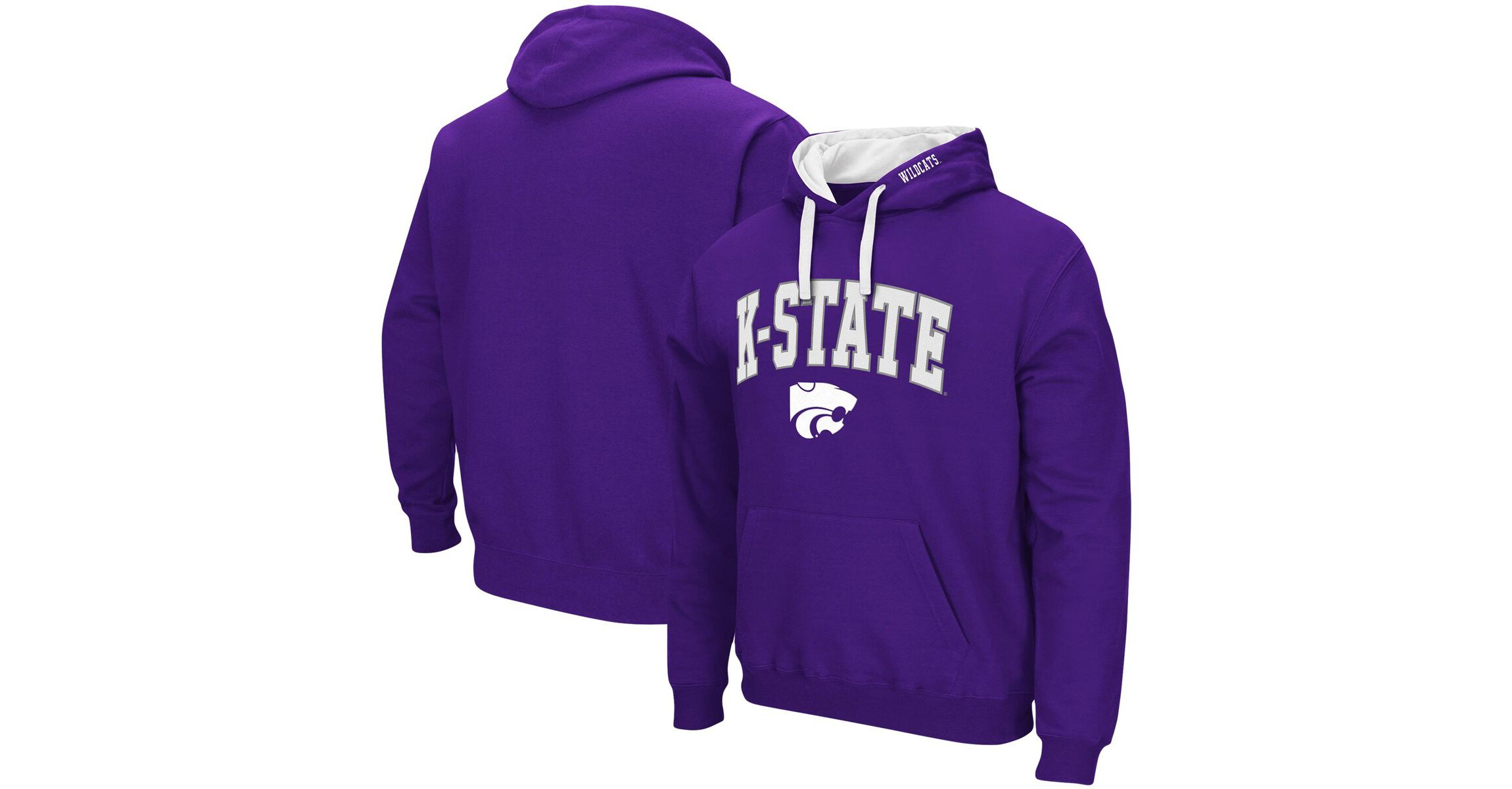 NCAA Kansas State Wildcats Big & Tall Arch & Logo 2.0 Pullover Hoodie