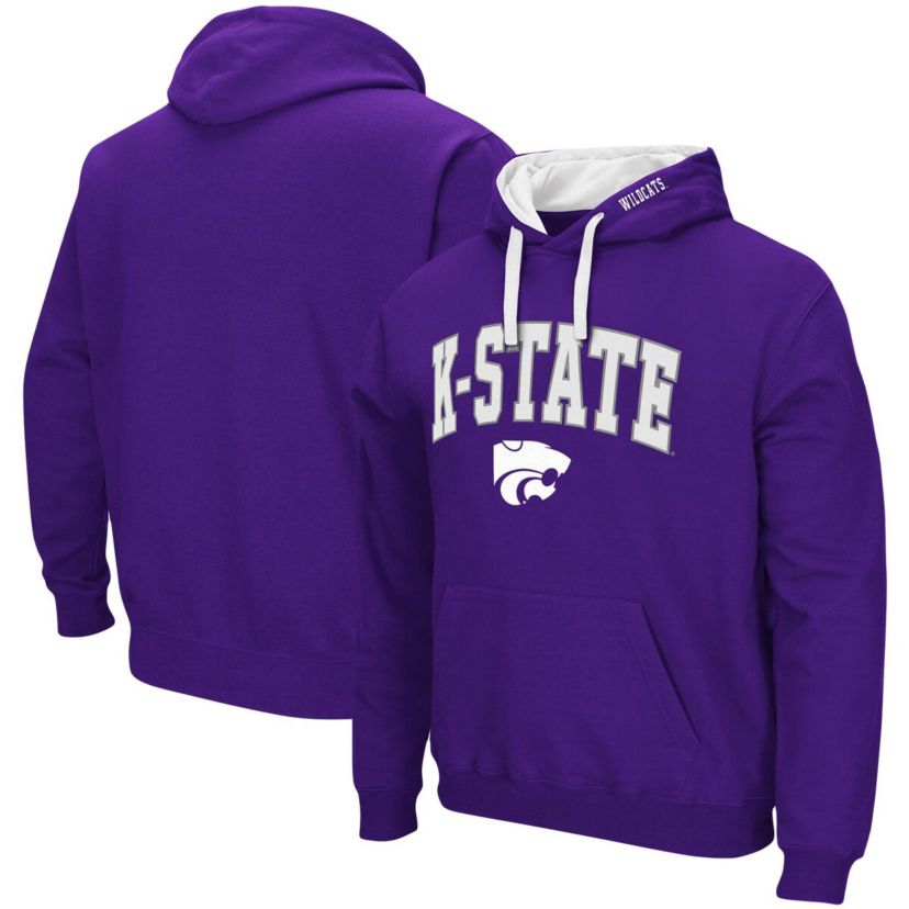 NCAA Kansas State Wildcats Big & Tall Arch & Logo 2.0 Pullover Hoodie