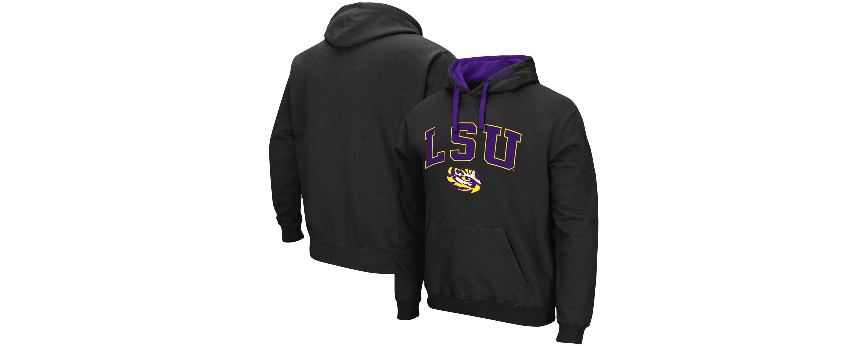 NCAA LSU Tigers Big & Tall Arch & Logo 2.0 Pullover Hoodie