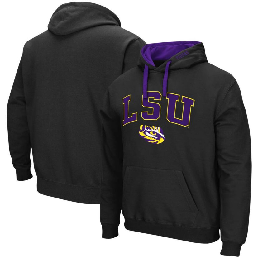 NCAA LSU Tigers Big & Tall Arch & Logo 2.0 Pullover Hoodie
