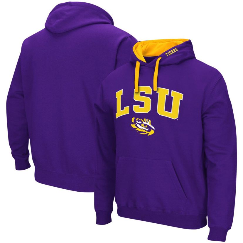 NCAA LSU Tigers Big & Tall Arch & Logo 2.0 Pullover Hoodie