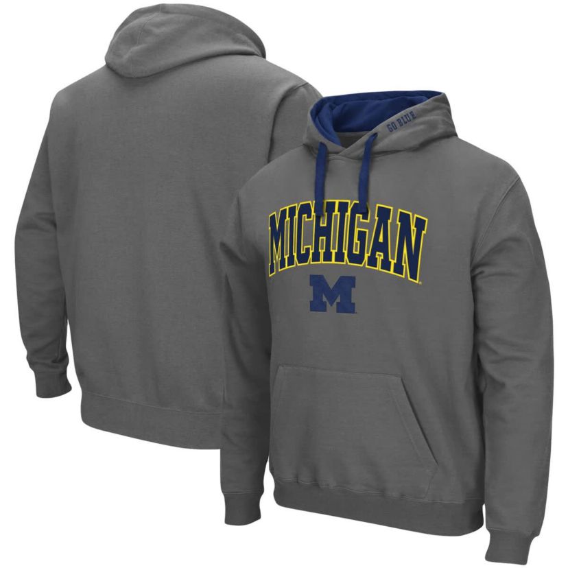 NCAA Michigan Wolverines Big & Tall Arch & Logo 2.0 Pullover Hoodie