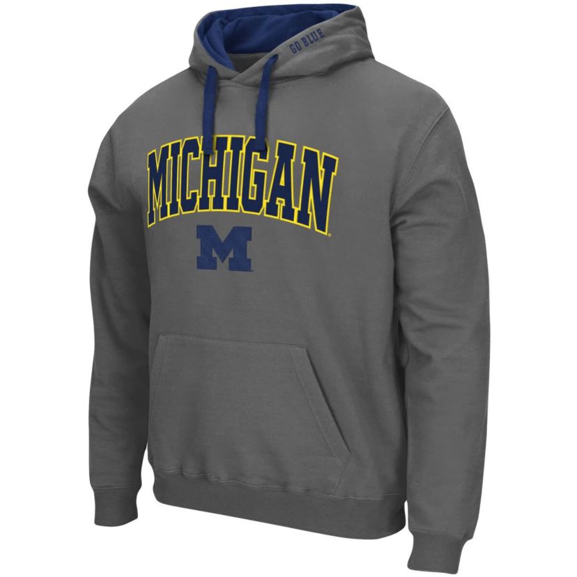 NCAA Michigan Wolverines Big & Tall Arch & Logo 2.0 Pullover Hoodie