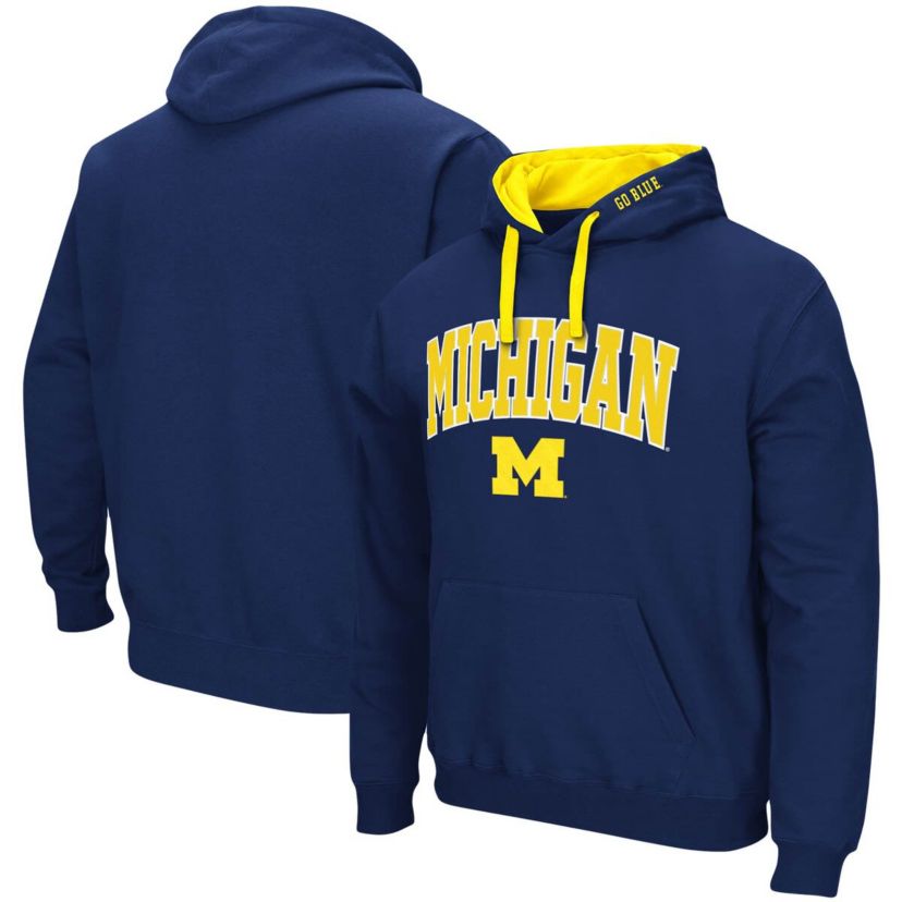 NCAA Michigan Wolverines Big & Tall Arch & Logo 2.0 Pullover Hoodie