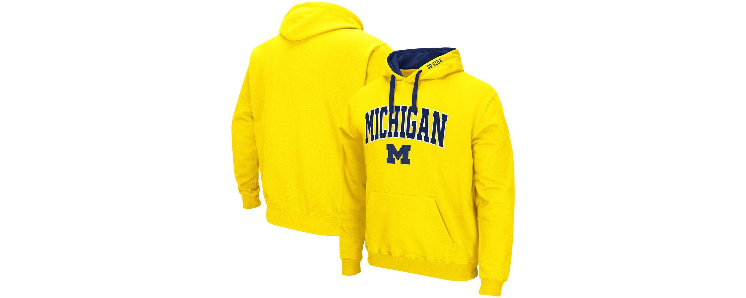 NCAA Michigan Wolverines Big & Tall Arch & Logo 2.0 Pullover Hoodie