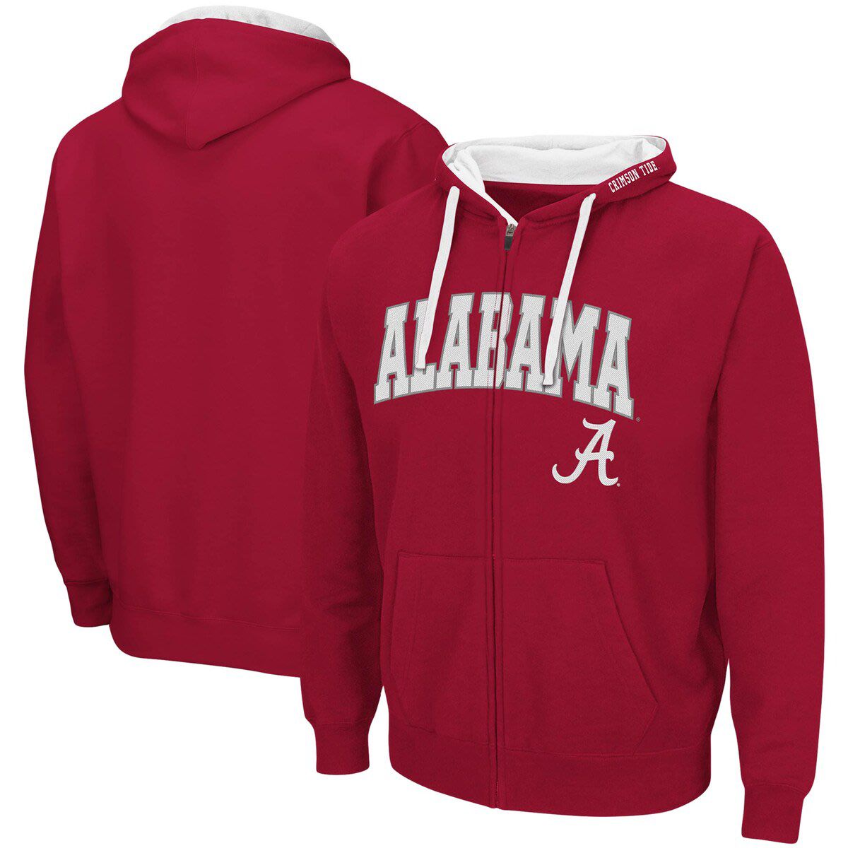 Alabama Crimson Tide NCAA Alabama Tide Big & Tall Full-Zip Hoodie