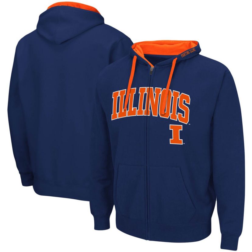 NCAA Illinois Fighting Illini Big & Tall Full-Zip Hoodie