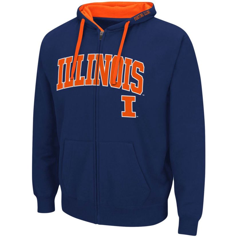 NCAA Illinois Fighting Illini Big & Tall Full-Zip Hoodie