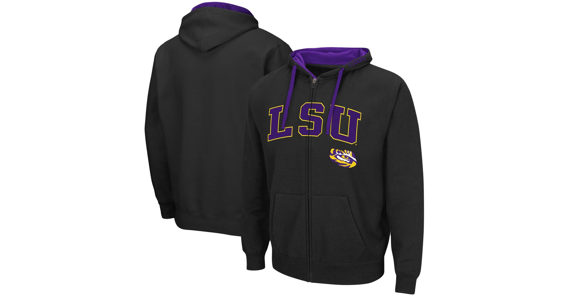 NCAA LSU Tigers Big & Tall Full-Zip Hoodie