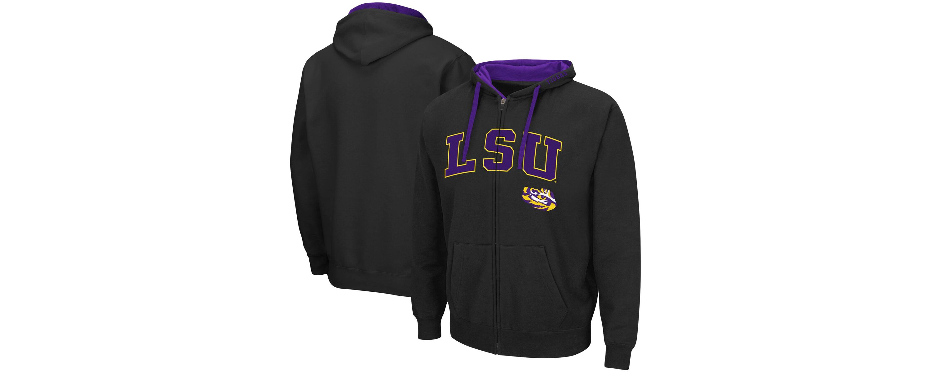 NCAA LSU Tigers Big & Tall Full-Zip Hoodie