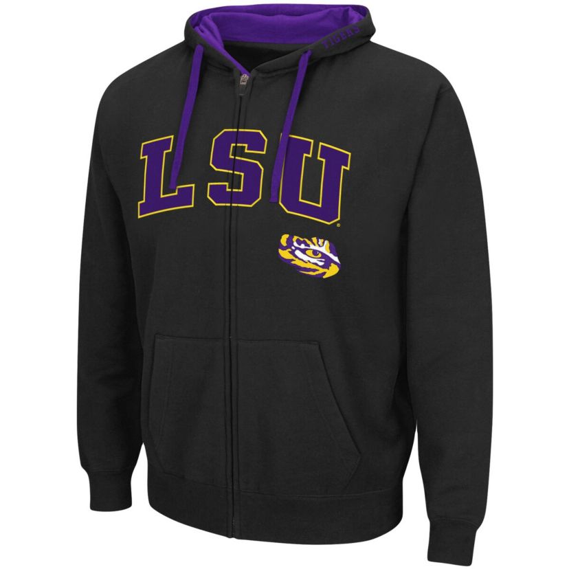NCAA LSU Tigers Big & Tall Full-Zip Hoodie