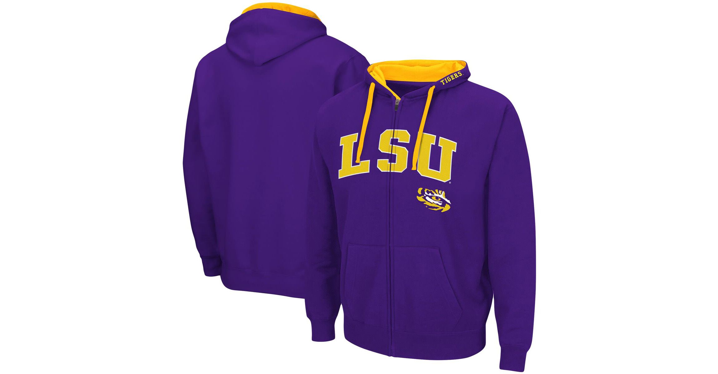 NCAA LSU Tigers Big & Tall Full-Zip Hoodie