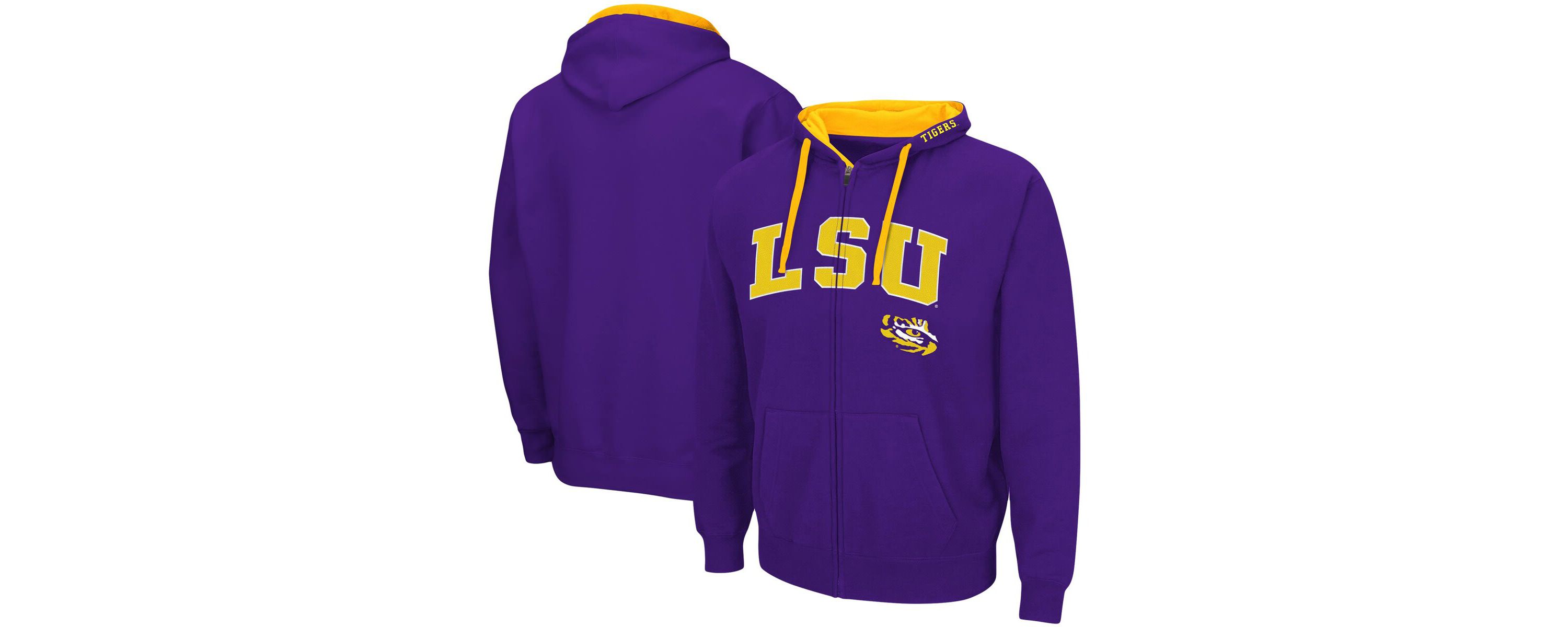 NCAA LSU Tigers Big & Tall Full-Zip Hoodie