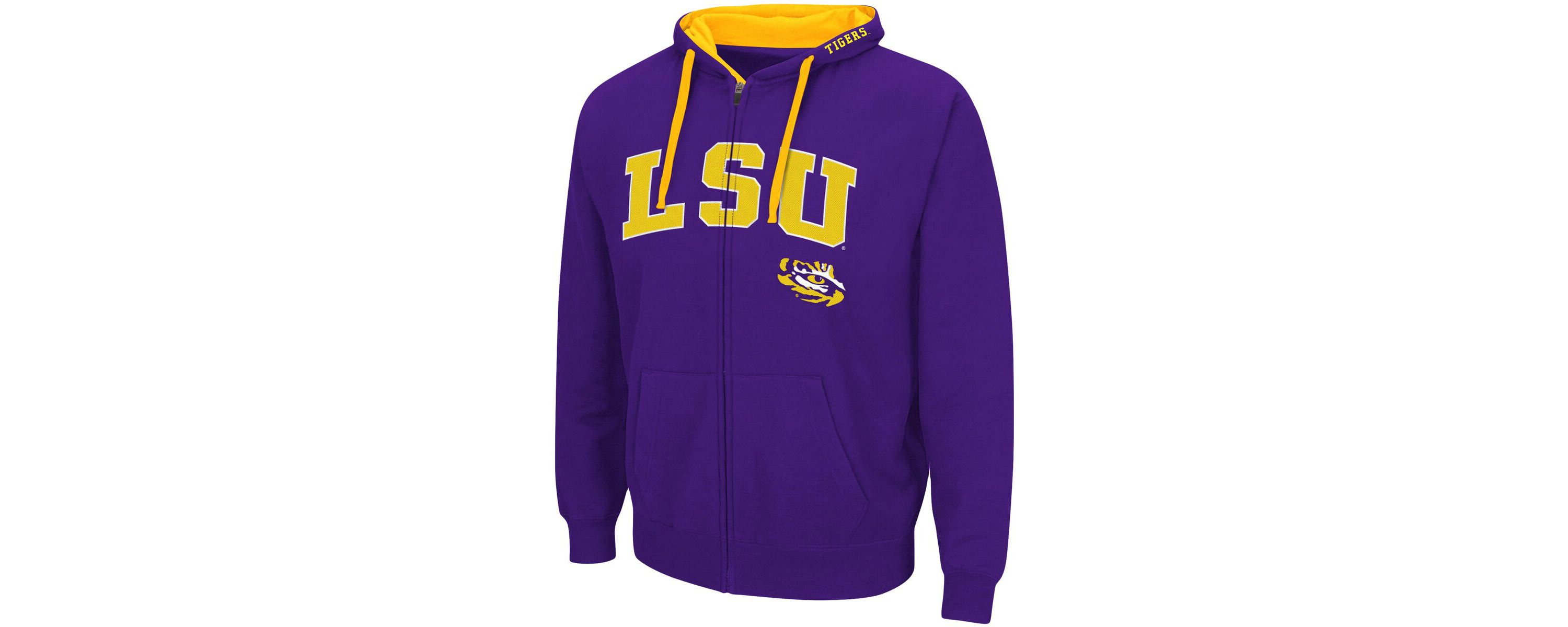 NCAA LSU Tigers Big & Tall Full-Zip Hoodie