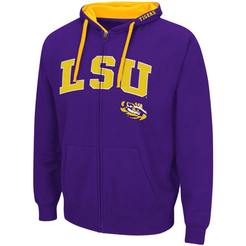 NCAA LSU Tigers Big & Tall Full-Zip Hoodie