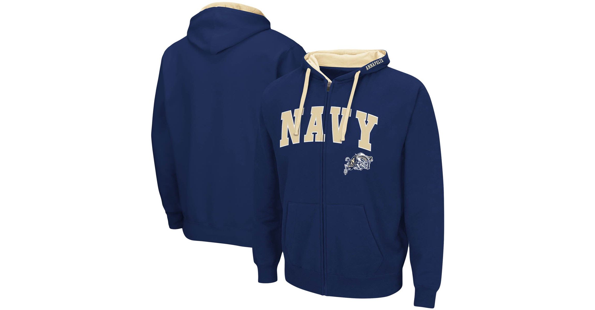 Navy Midshipmen NCAA Midshipmen Big & Tall Full-Zip Hoodie