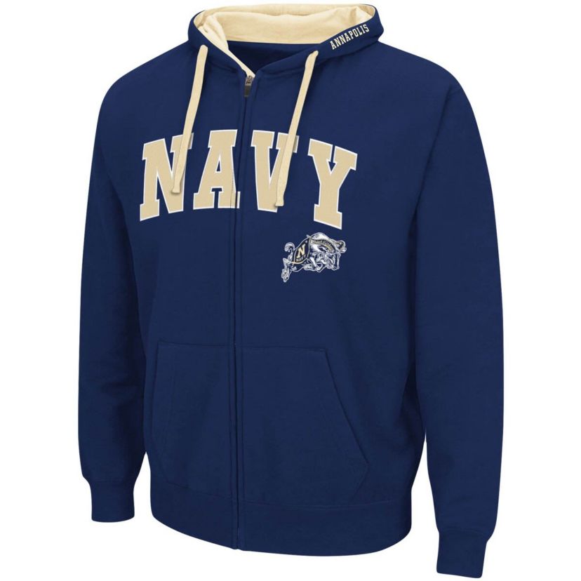 Navy Midshipmen NCAA Midshipmen Big & Tall Full-Zip Hoodie