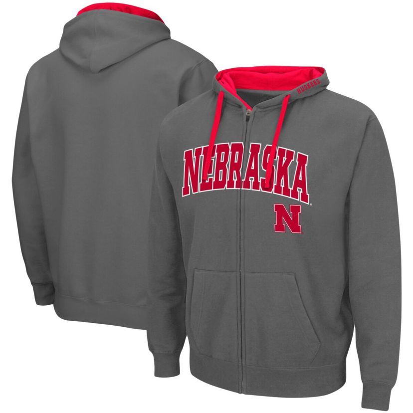 NCAA Nebraska Huskers Big & Tall Full-Zip Hoodie