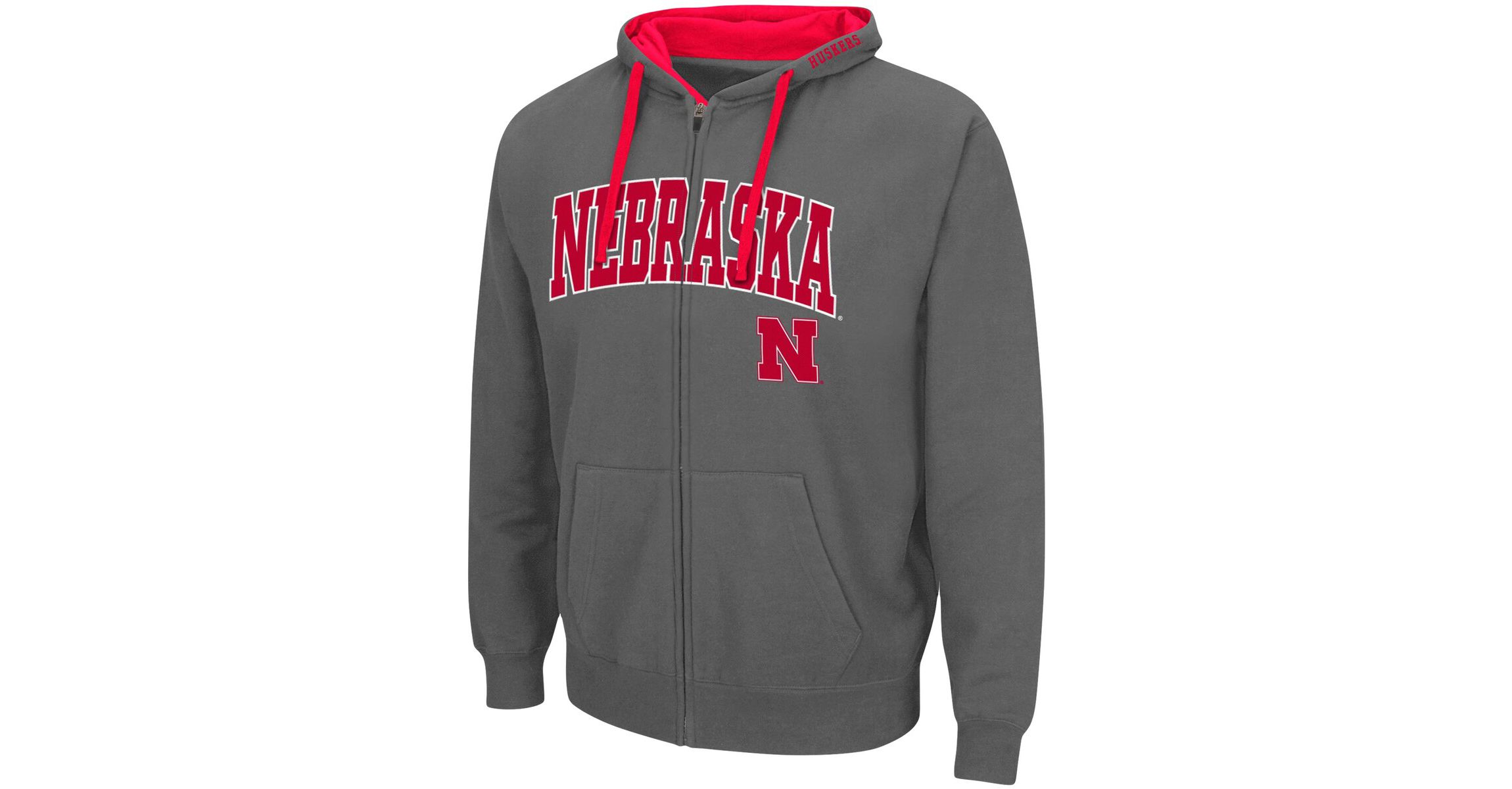 NCAA Nebraska Huskers Big & Tall Full-Zip Hoodie