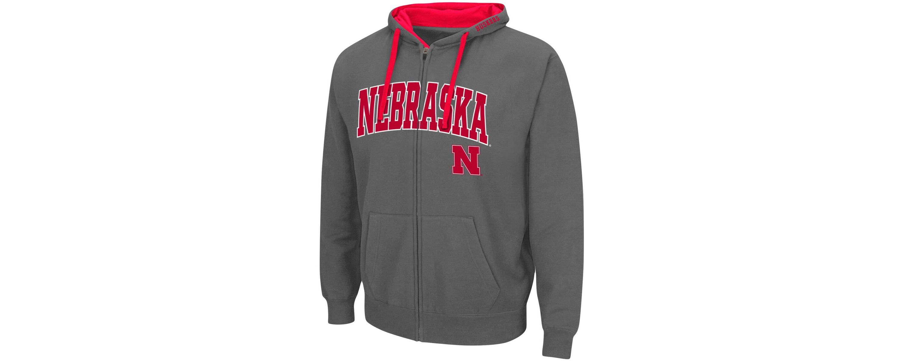 NCAA Nebraska Huskers Big & Tall Full-Zip Hoodie