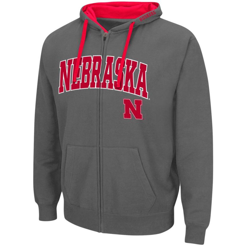 NCAA Nebraska Huskers Big & Tall Full-Zip Hoodie
